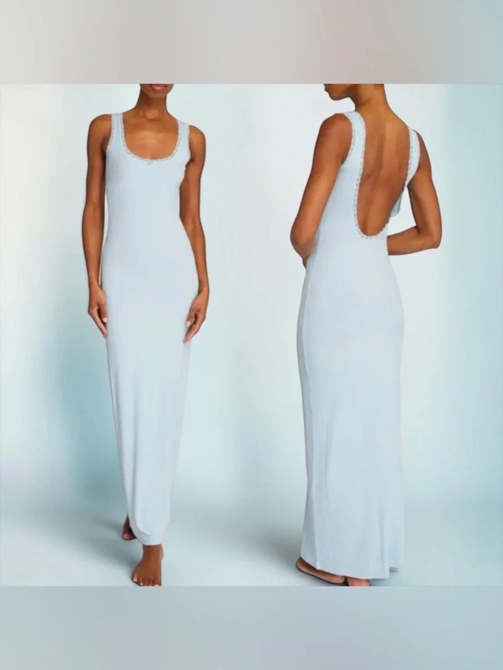 SKIMS Soft Lounge Maxi Dress | Celeste | M | NWT 💙 - Picture 2 of 9